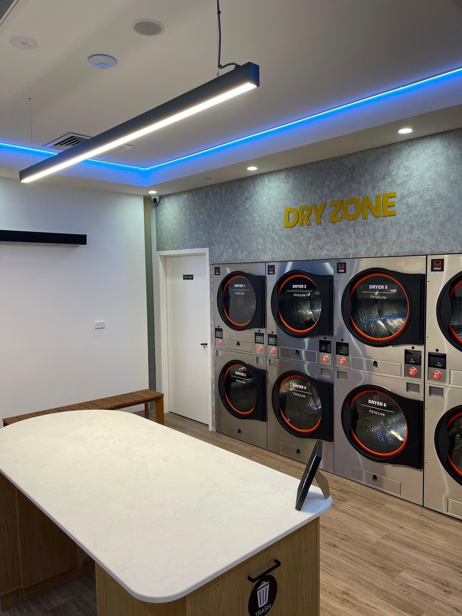 Crystal Wave laundromat interior view 5