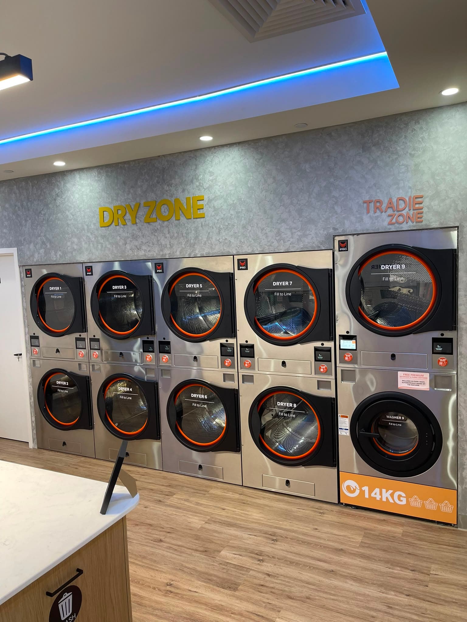 Crystal Wave laundromat interior view 8