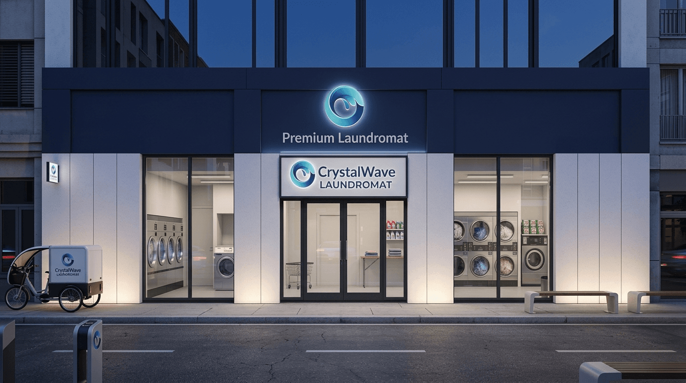 Crystal Wave Laundromat storefront in East Victoria Park